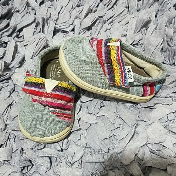 Toms Other - Tom's Toddler Shoes Size 4T. Grey and Sarape.